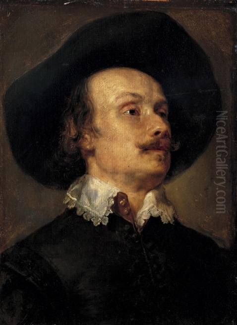 Portrait of the painter Pieter Snayers Oil Painting by Sir Anthony Van Dyck