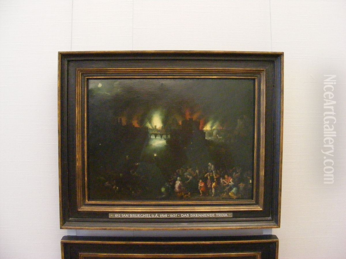 Das brennende Troja Oil Painting by Jan Brughel