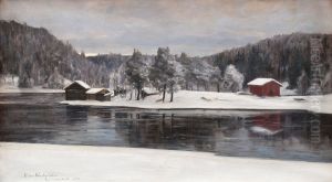 Talvimaisema Kymintehtaalta