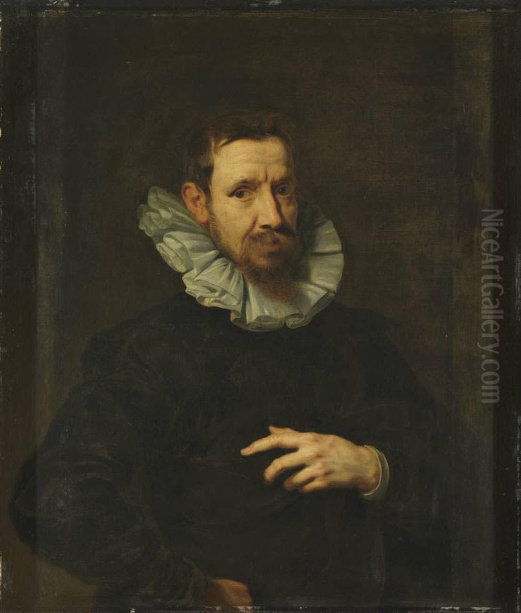 Bildnis des Malers Jan Brueghel Oil Painting by Sir Anthony Van Dyck
