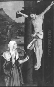 Hl. Birgitta von Schweden vor dem Kruzifixus Ruckseite: Stammbaum der Ordensstifter nach der Regel des hl. Augustinus