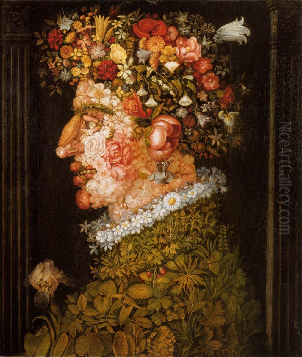 Spring Oil Painting by Giuseppe Arcimboldo