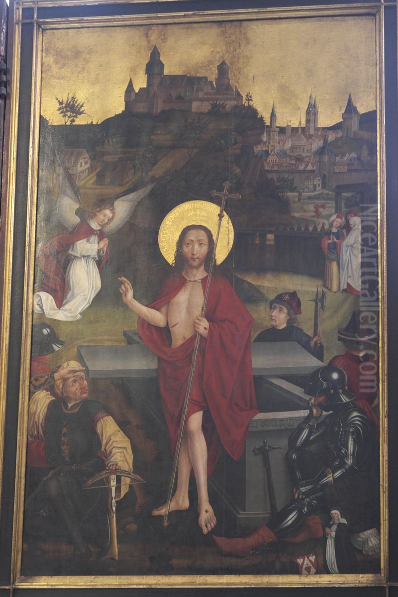 Resurrection of Jesus Oil Painting by Hans Pleydenwurffand workshop
