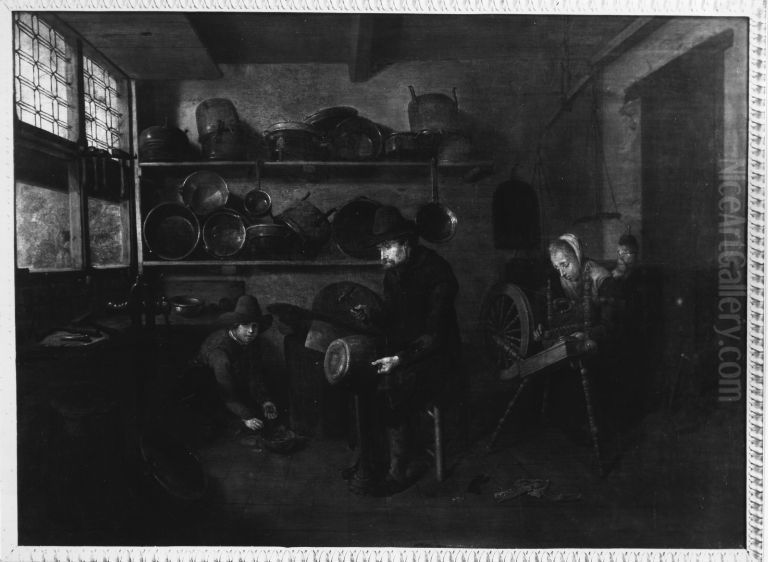 Der Kupferschmied Oil Painting by Quirijn van Brekelenkam