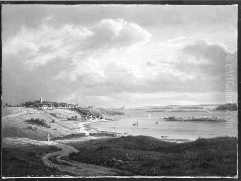 Die Bucht von Roskilde Oil Painting by F.C. Kiaerskou