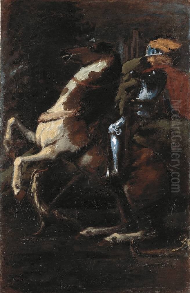 Hl. Georg Oil Painting by Hans von Marees