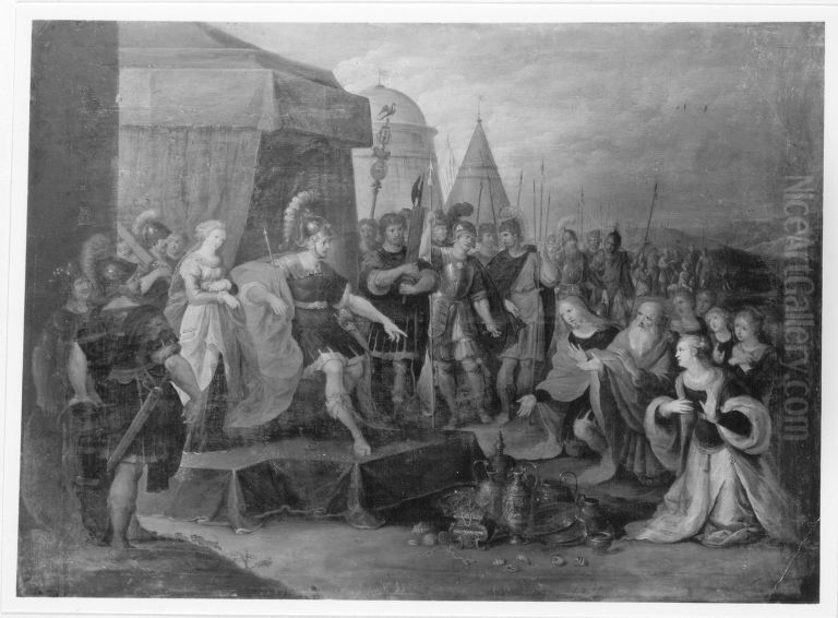 Die Enthaltsamkeit des Scipio Oil Painting by Frans Francken the Younger