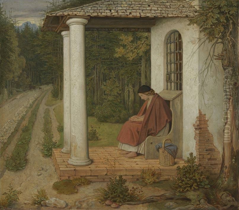 Die Waldkapelle Oil Painting by Moritz von Schwind