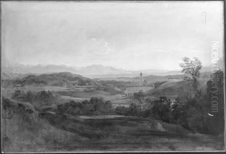 Dietramszell Oil Painting by Johann Georg von Dillis