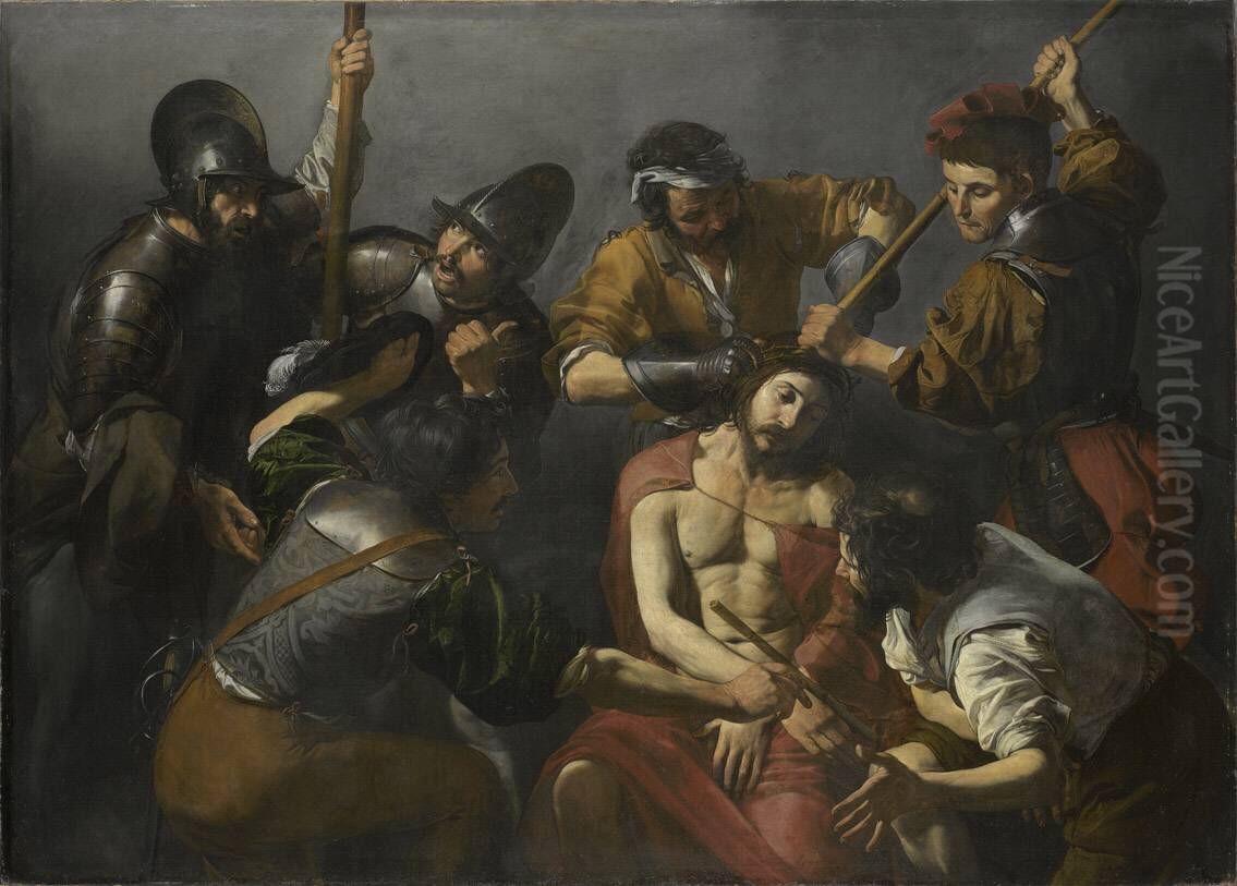 Dornenkronung Christi Oil Painting by Valentin De Boulogne
