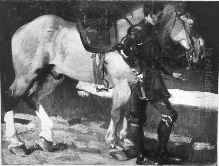 Ein Ritter Oil Painting by Ludwig Von Herterich