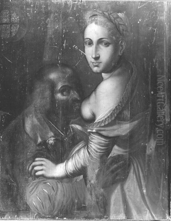Cimon und Pero Oil Painting by Georg Pencz
