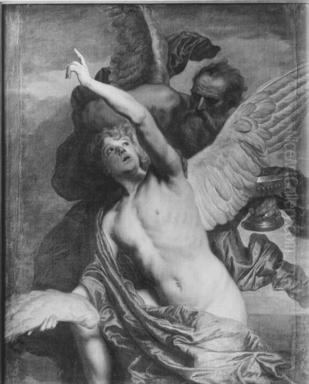 Dadalus und Ikarus Oil Painting by Pieter Thijs