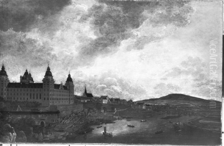 Das Aschaffenburger Schloss von Norden (Aschaffenburger Zyklus) Oil Painting by Ferdinand Kobell