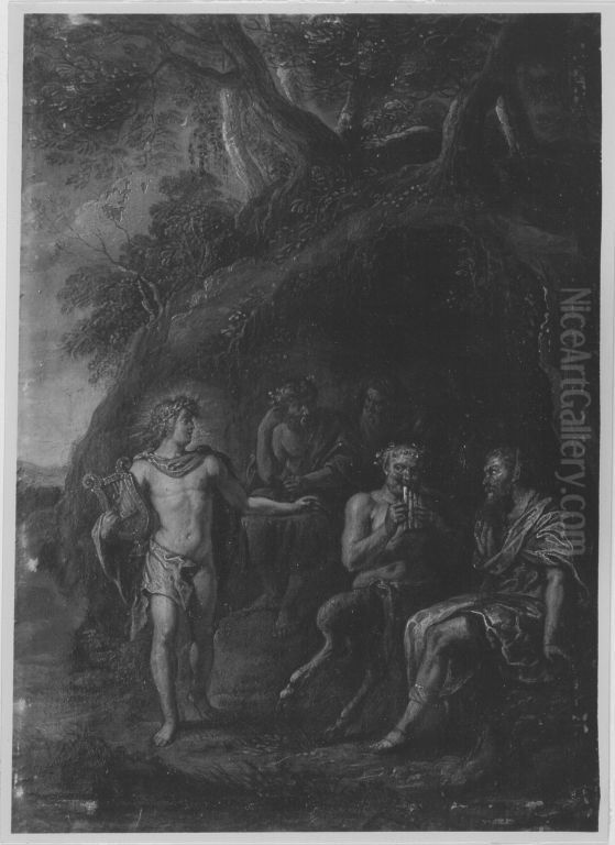 Das Urteil des Midas Oil Painting by Lucas Van Uden