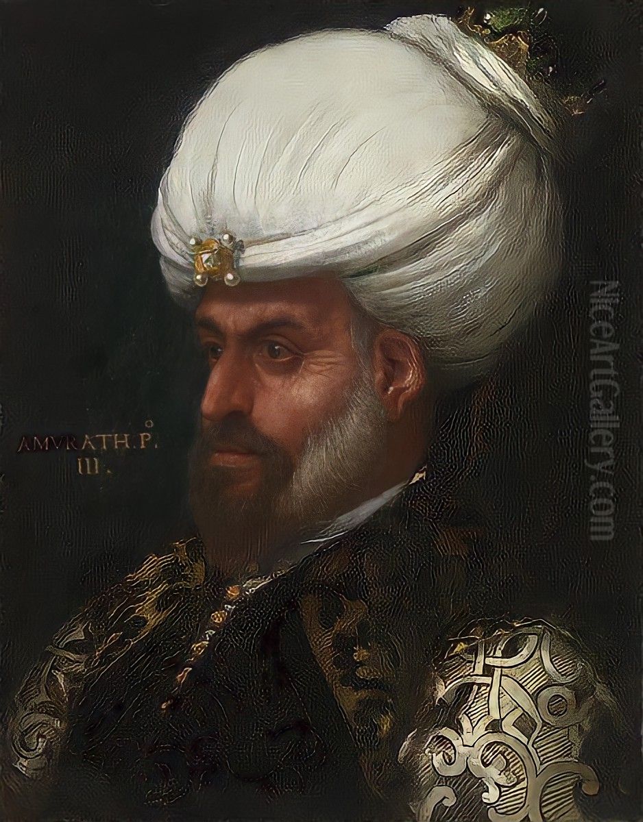 Bildnis des Sultans Murad I. (1359-1389) Oil Painting by Paolo Veronese (Caliari)