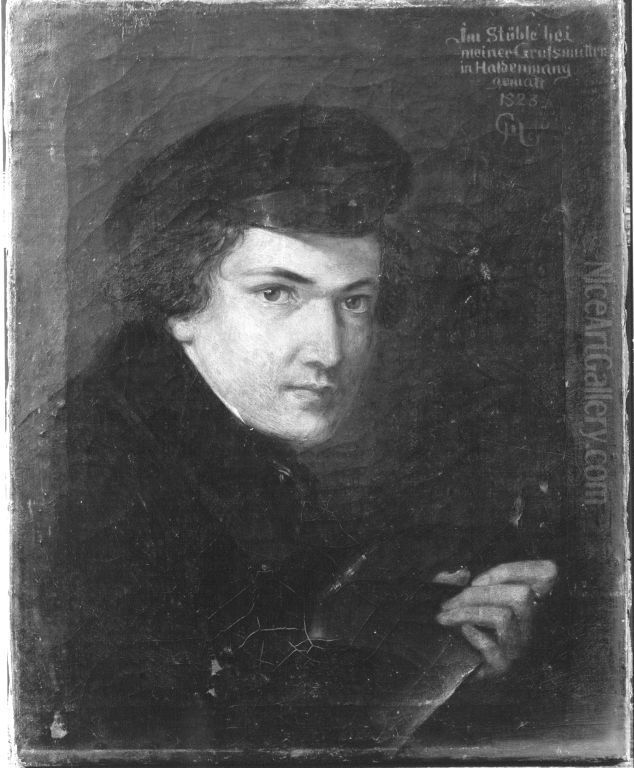 Selbstbildnis Oil Painting by Johann Georg Hiltensperger