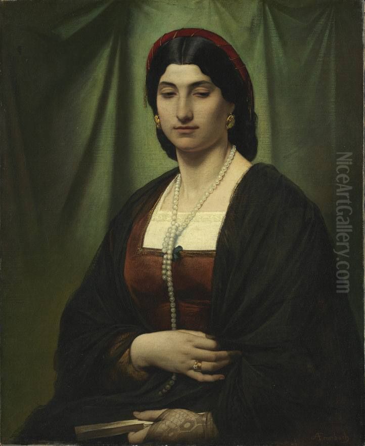 Bildnis einer Romerin (Nanna) Oil Painting by Anselm Friedrich Feuerbach