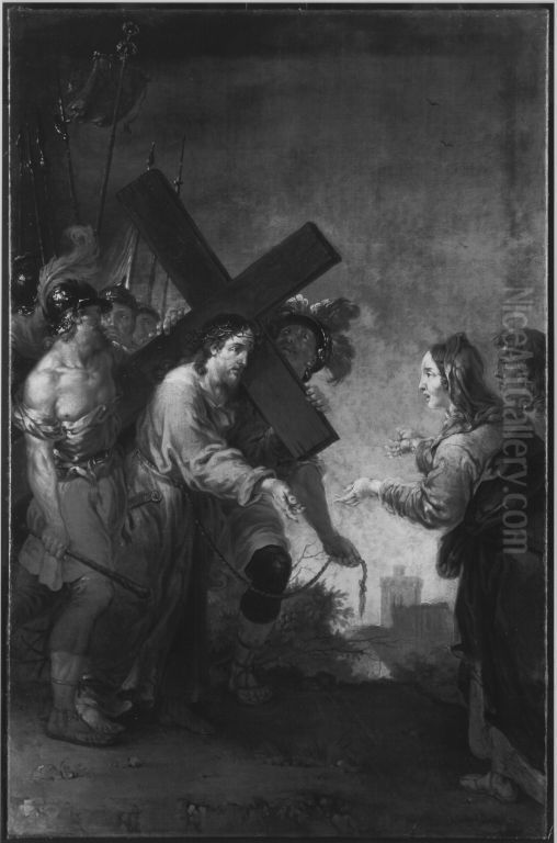 Christus begegnet seiner Mutter Oil Painting by Januarius Zick