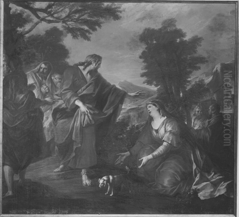 Christus und das kanaanitische Weib Oil Painting by Nicolas Bertin