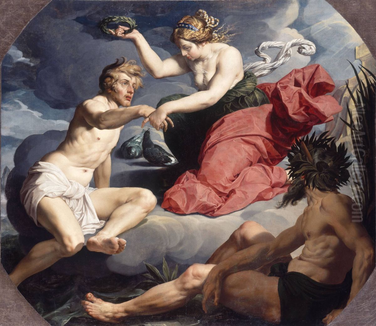 Apotheose des Aeneas Oil Painting by Abraham Janssens I