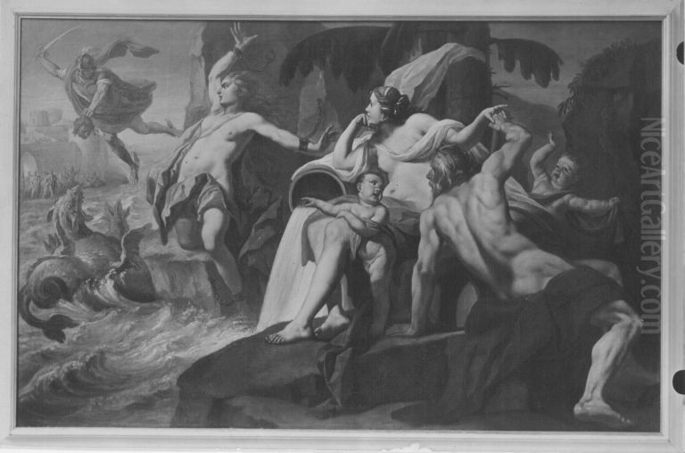 Befreiung der Andromeda Oil Painting by Balthasar Augustin Albrecht