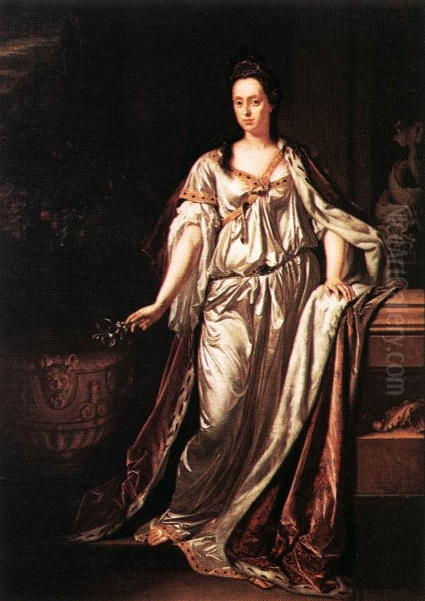 Bildnis der Anna Maria Louisa de' Medici, Kurfurstin von der Pfalz (1667-1743) Oil Painting by Adriaen Van Der Werff