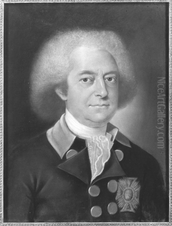Staatsminister Pierre de Salabert (1736 - 1807) Oil Painting by Nikolaus Lauer