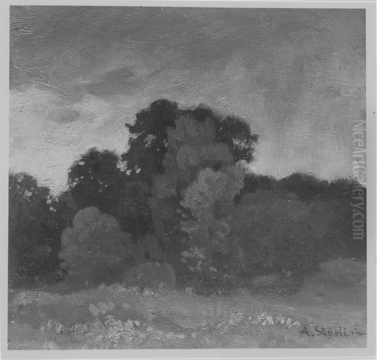 Am Waldrand Oil Painting by Adolf Stabli