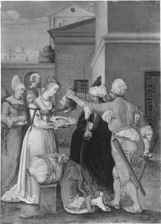 Enthauptung Johannes des Taufers (Kopie nach dem Holzschnitt B. 125) Oil Painting by Albrecht Durer