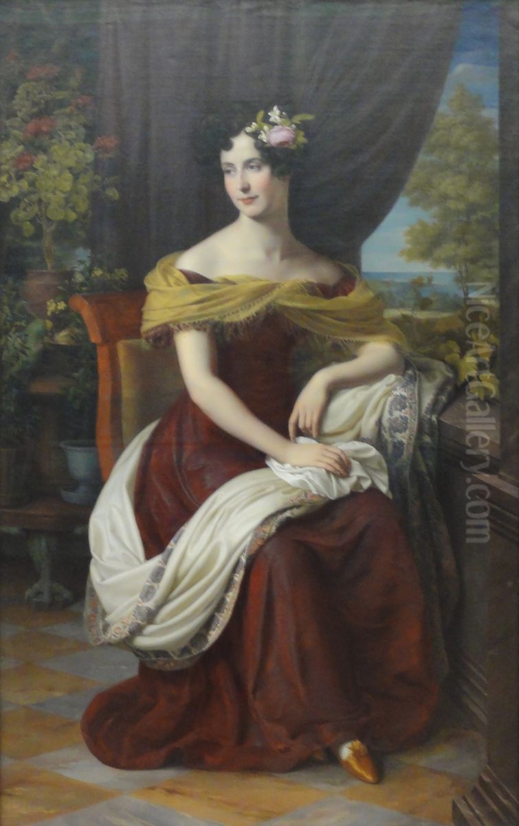 Fanny Ebers Oil Painting by Friedrich Wilhelm Schadow