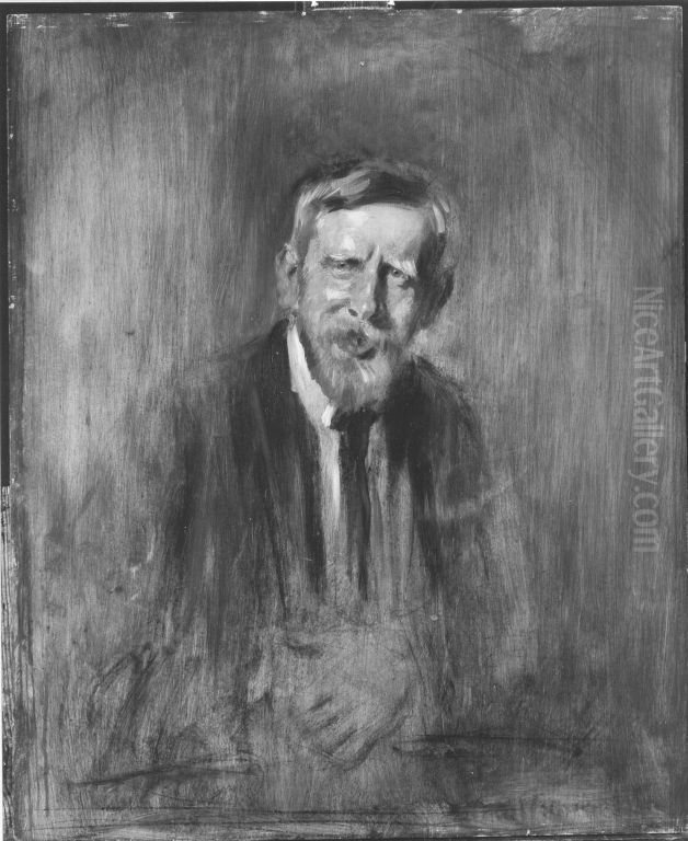 Hans von Hayek Oil Painting by Leo Samberger
