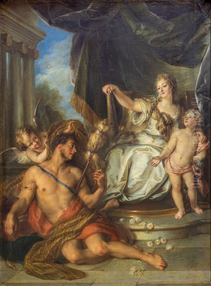 Herkules und Omphale Oil Painting by Charles-Antoine Coypel