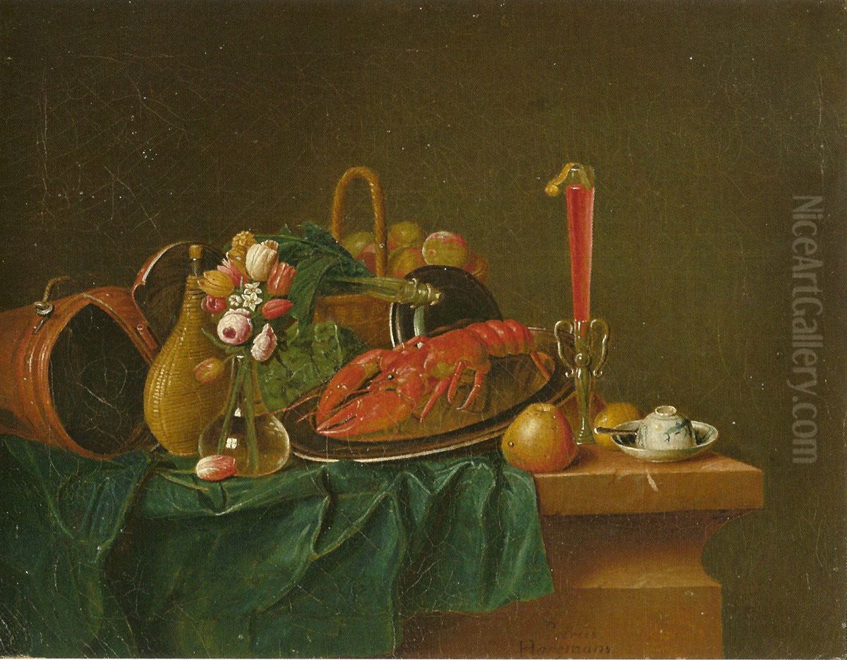 Stillleben mit Hummer Oil Painting by Peter Jacob Horemans