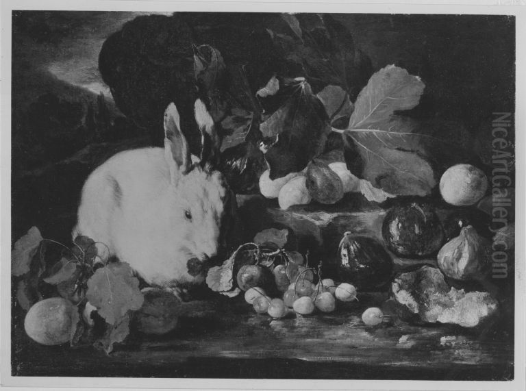 Stillleben mit Kaninchen Oil Painting by Franz Werner Tamm