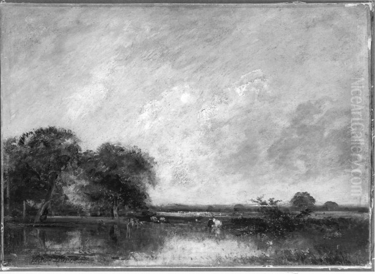 Landschaft Oil Painting by Leon-Victor Dupre