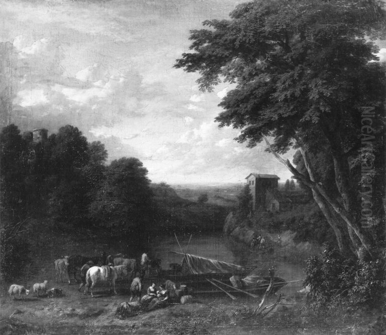 Landschaft Oil Painting by Cornelis Huysmans