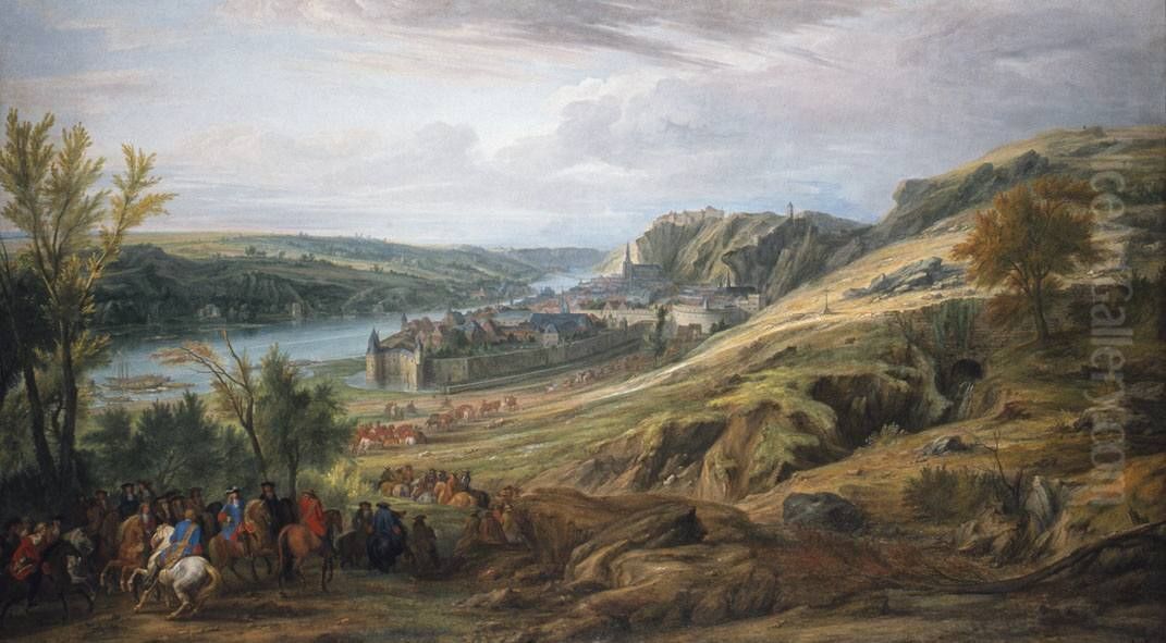 Der Aufmarsch vor Dinant, 1675 Oil Painting by Adam Frans van der Meulen