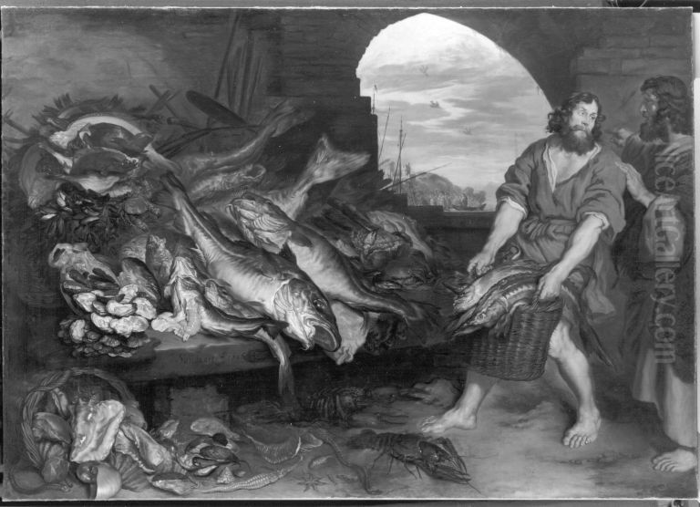 Der Fischzug Petri Oil Painting by Joachim von, I Sandrart