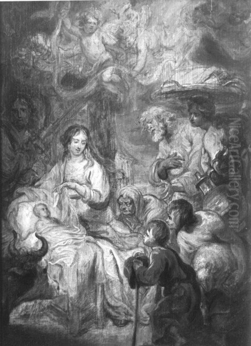 Anbetung der Hirten Oil Painting by Erasmus Quellinus II