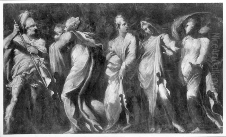 Gefangene Frauen und Wachter Oil Painting by Giovanni Andrea Donducci