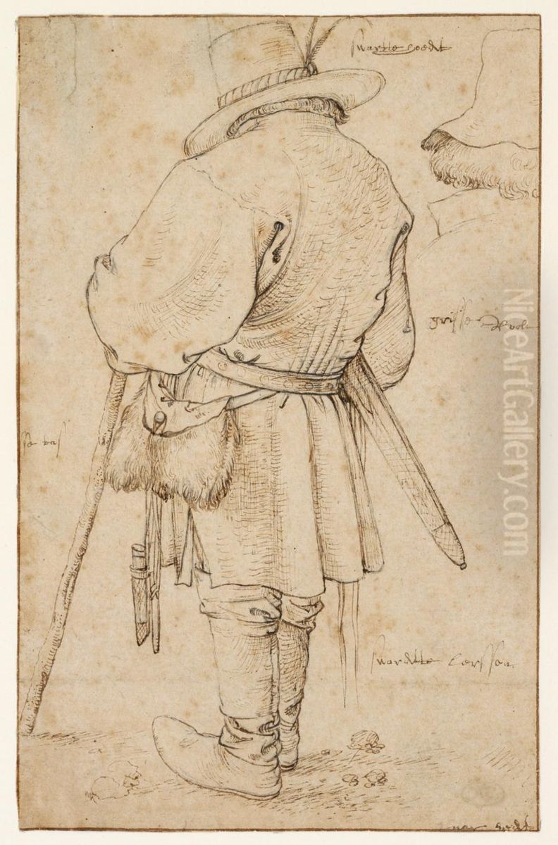 Staande man Oil Painting by Roelant Savery