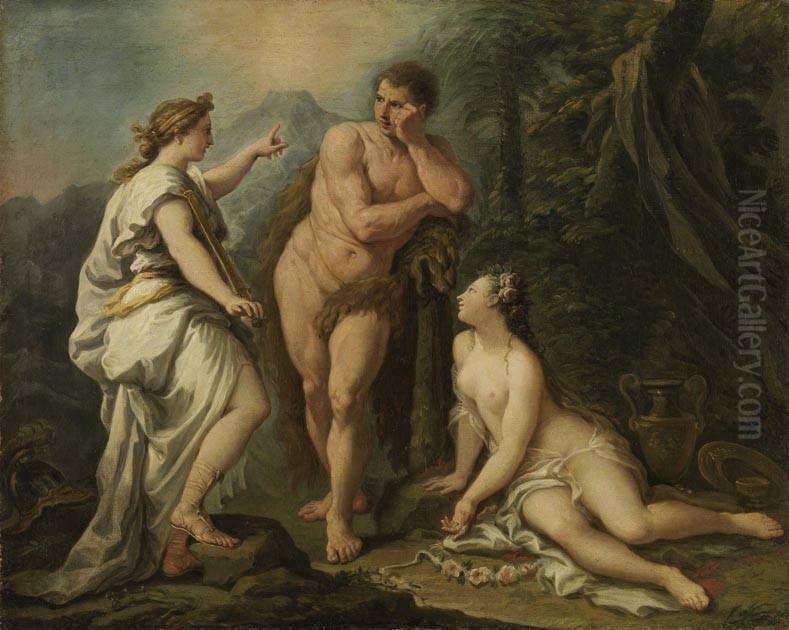 Ercole al bivio Oil Painting by Paolo de Matteis