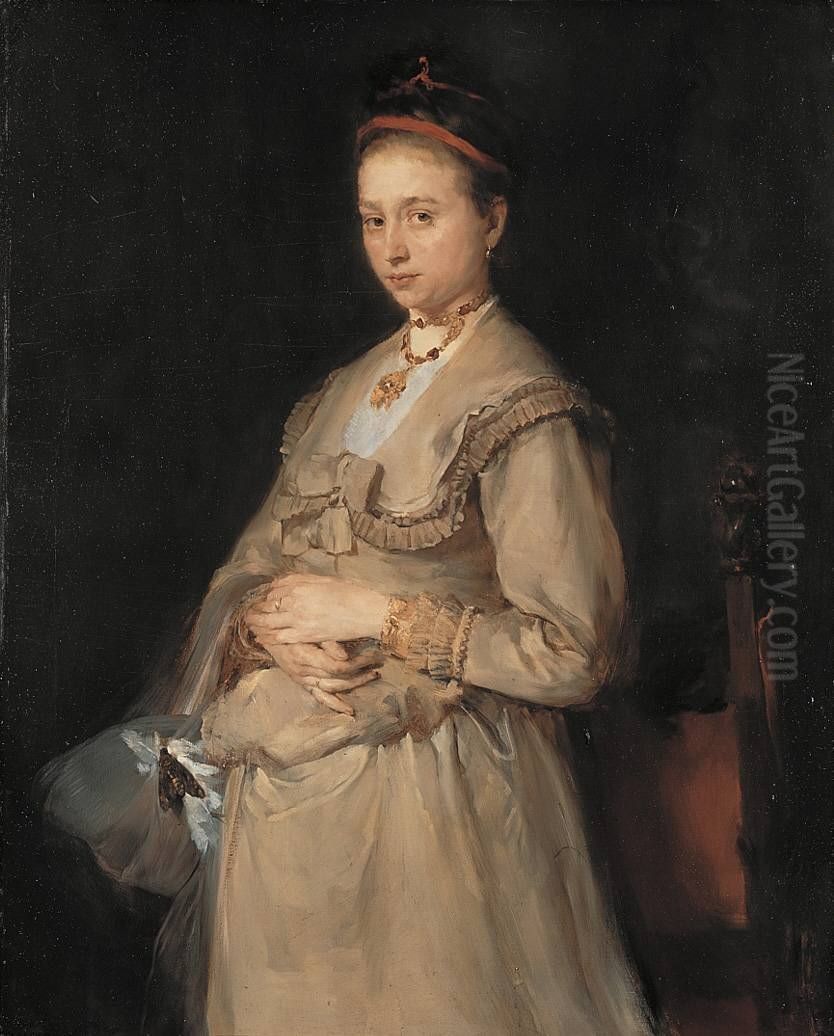 Bildnis der Frau Gedon Oil Painting by Wilhelm Leibl