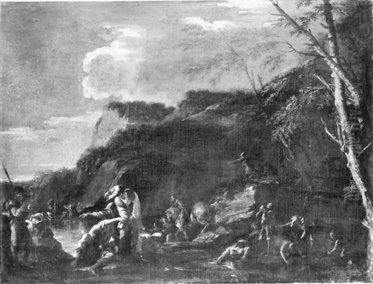 Das Kriegsvolk des Gideon Oil Painting by Salvator Rosa