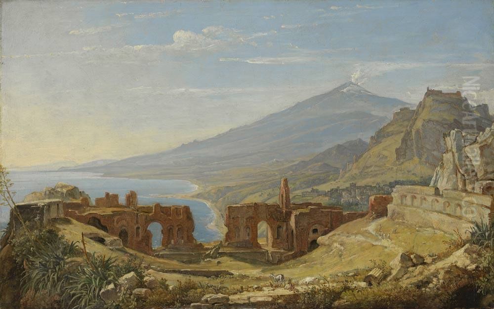 Das Theater von Taormina Oil Painting by Franz Ludwig Catel