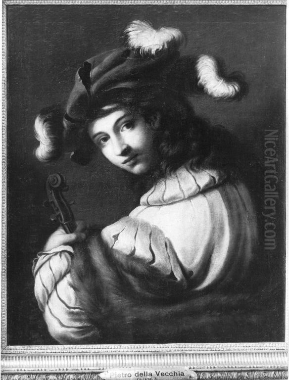 Der Geiger Oil Painting by Pietro della Vecchia