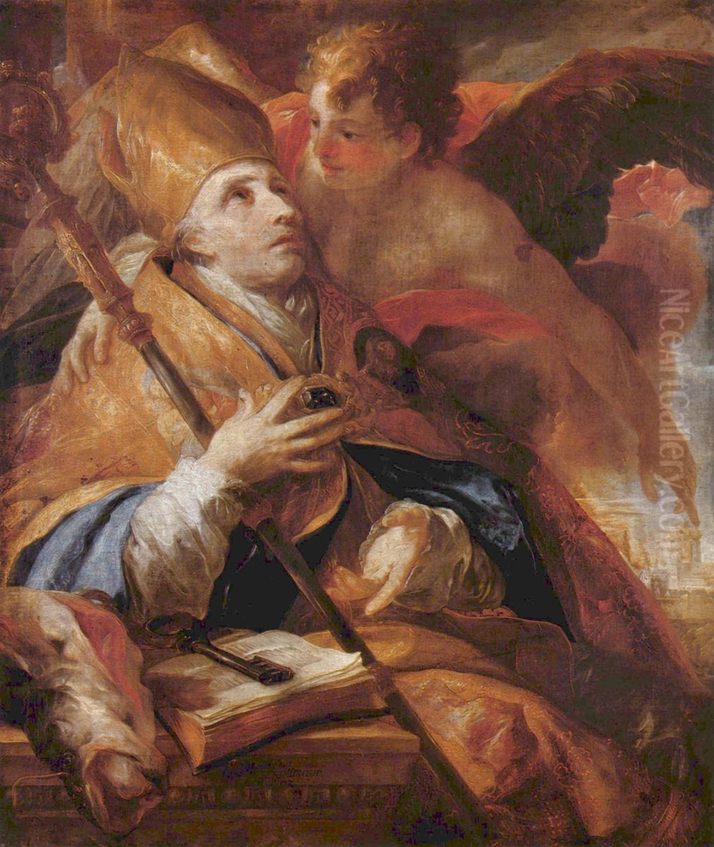 Der hl. Benno Oil Painting by Johann Michael Rottmayr
