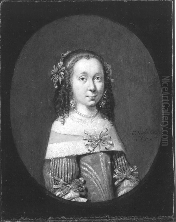 Bildnis einer jungen Frau Oil Painting by Caspar Netscher