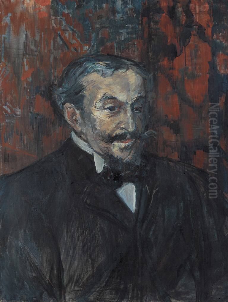 Bildnis eines Herrn (Georges de Villechenon) Oil Painting by Henri De Toulouse-Lautrec
